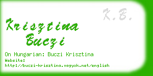 krisztina buczi business card